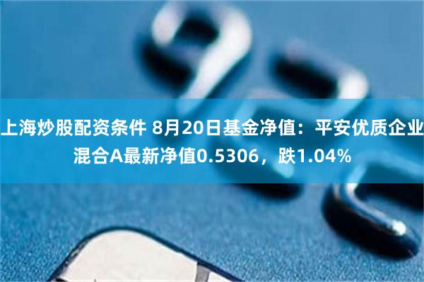 上海炒股配资条件 8月20日基金净值：平安优质企业混合A最新净值0.5306，跌1.04%