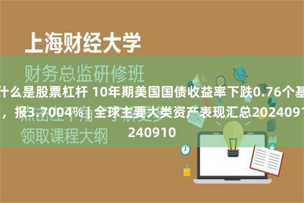 什么是股票杠杆 10年期美国国债收益率下跌0.76个基点，报3.7004% | 全球主要大类资产表现汇总20240910