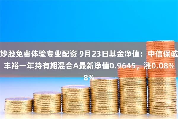 炒股免费体验专业配资 9月23日基金净值：中信保诚丰裕一年持有期混合A最新净值0.9645，涨0.08%