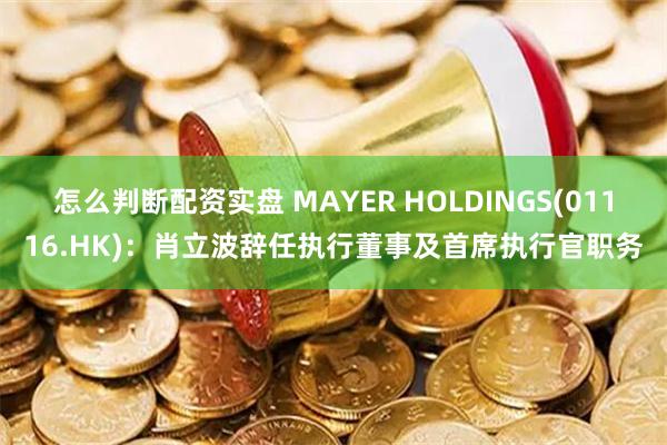 怎么判断配资实盘 MAYER HOLDINGS(01116.HK)：肖立波辞任执行董事及首席执行官职务