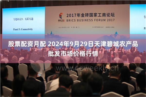 股票配资月配 2024年9月29日天津碧城农产品批发市场价格行情