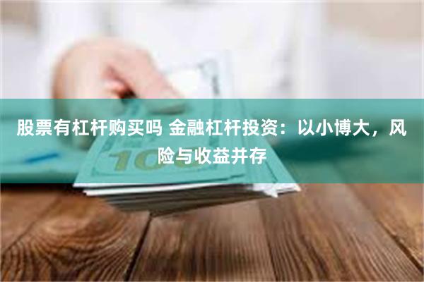 股票有杠杆购买吗 金融杠杆投资：以小博大，风险与收益并存