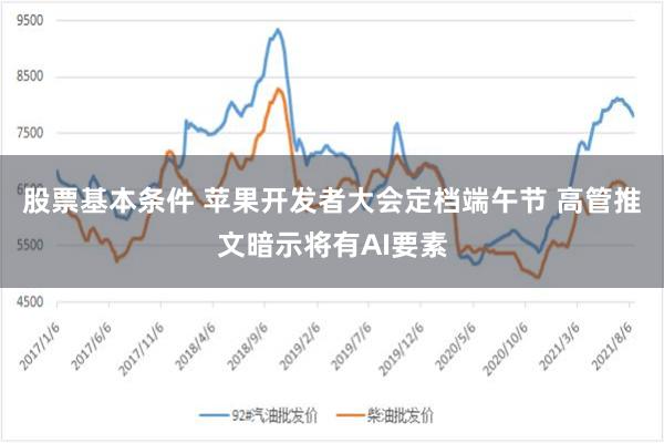 股票基本条件 苹果开发者大会定档端午节 高管推文暗示将有AI要素