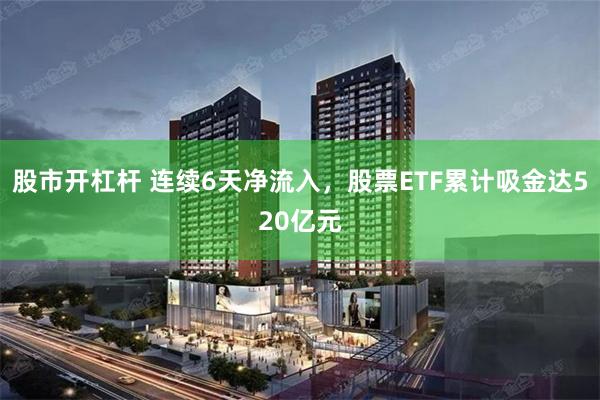 股市开杠杆 连续6天净流入，股票ETF累计吸金达520亿元